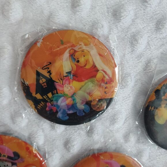 Disney Pin Halloween Lot Hologram New Walgreens Set Of 7 New Sealed Pooh Mickey - Picture 3 of 16